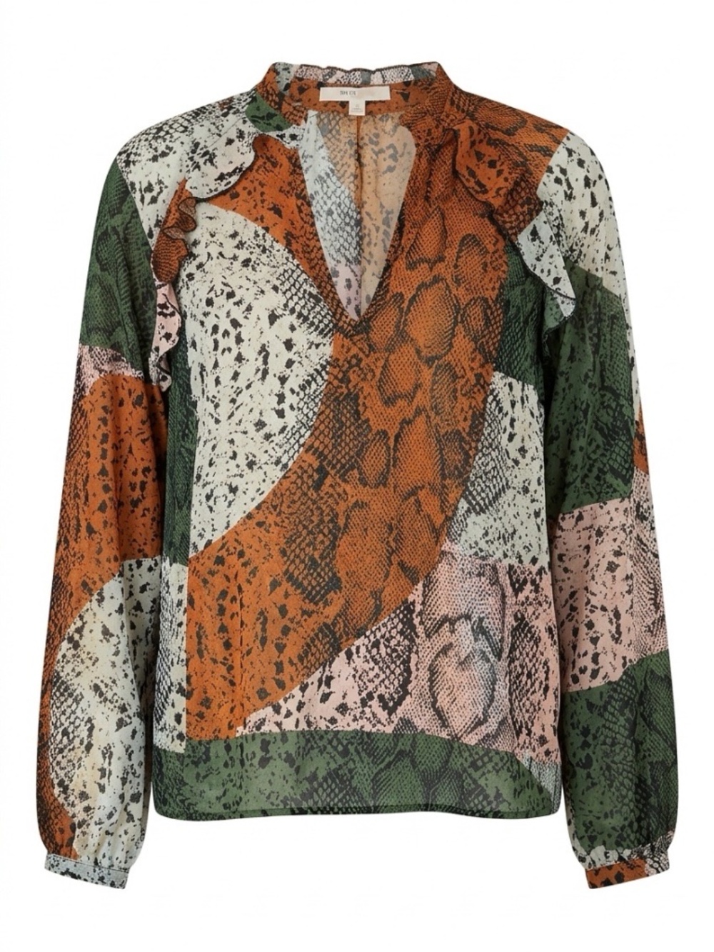 Hutch skin print sheer blouse - size Large